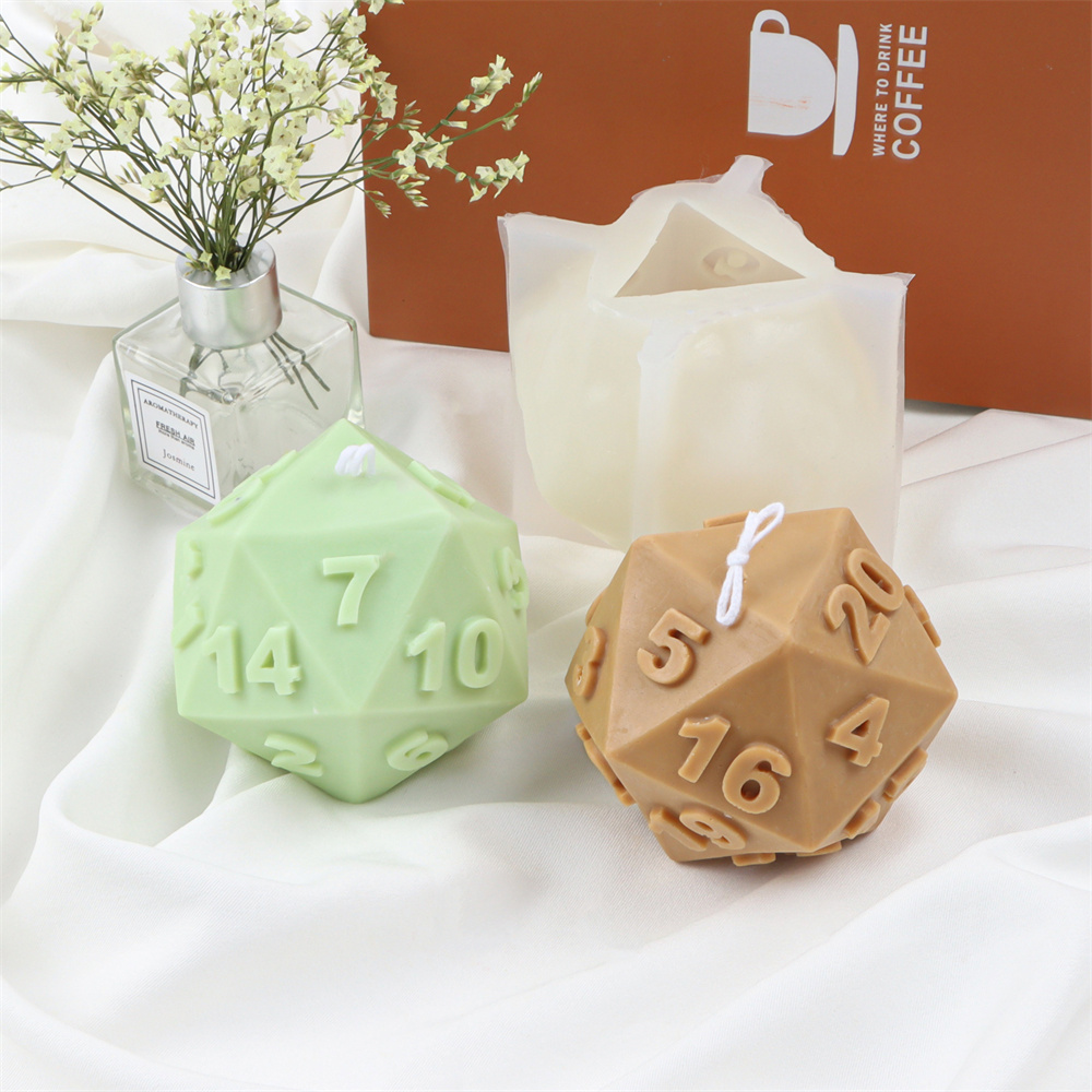 Molde de vela de dados poliédr - Soap Making Additives reseña y precio